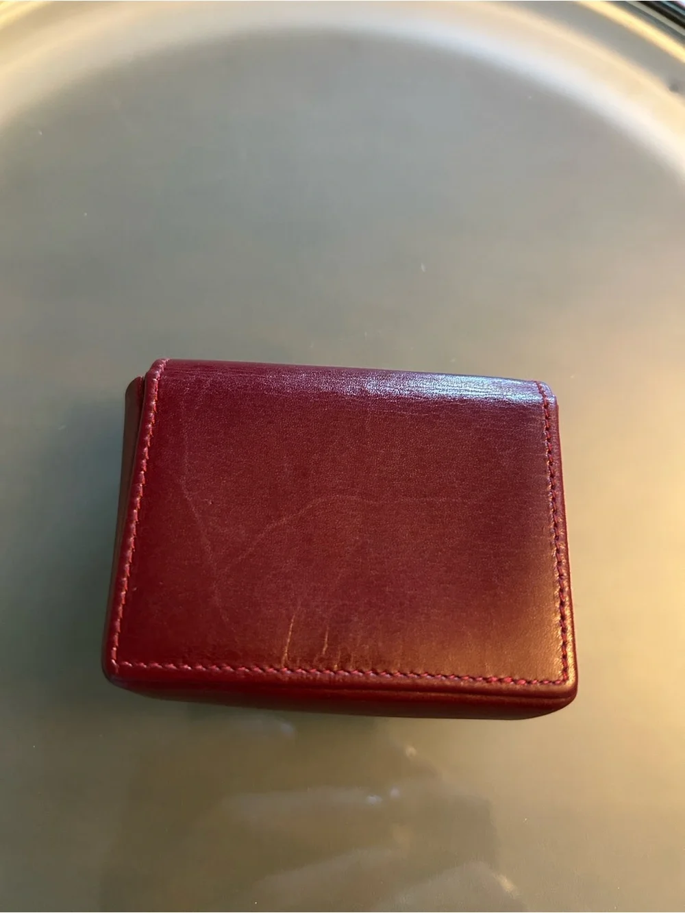 Celine Vintage horse/carriage  Leather Small Wallet/Coin CAN HOLD EAR BUDS EUC